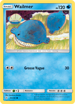 Carte Pokémon Wailmer 45/236 de la série Éclipse Cosmique en vente au meilleur prix