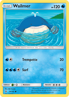 Carte Pokémon Commune Wailmer 29/145 de la série Gardiens Ascendants