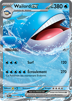 Carte Pokémon Wailord ex 16/84 de la série Nuit Noire en vente au meilleur prix