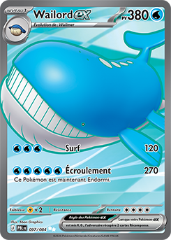 Carte Pokémon Wailord ex 97/84 de la série Nuit Noire en vente au meilleur prix