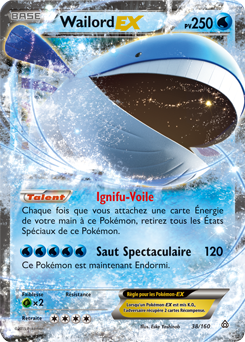 Carte Pokémon Wailord EX 38/160 de la série Primo Choc en vente au meilleur prix