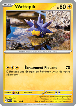Carte Pokémon Communes Wattapik 072/193 de la série Évolutions à Paldea
