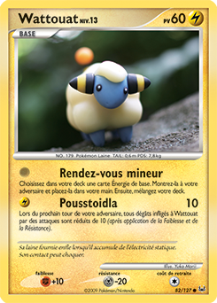 Carte Pokémon Wattouat 82/127 de la série Platine en vente au meilleur prix