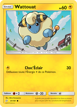 Carte Pokémon Wattouat 41/181 de la série Duo de Choc en vente au meilleur prix