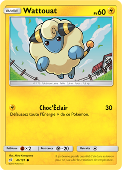 Carte Pokémon Commune Wattouat 41/181 de la série Duo de Choc