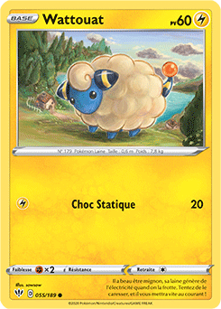 Carte Pokémon Wattouat 55/189 de la série Ténèbres Embrasées en vente au meilleur prix