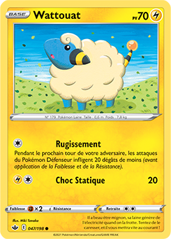 Carte Pokémon Wattouat 47/198 de la série Règne de Glace en vente au meilleur prix