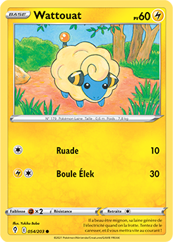 Carte Pokémon Communes Wattouat 54/203 de la série Évolution Céleste