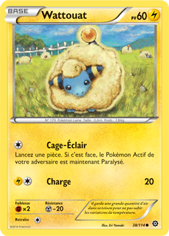 Carte Pokémon Wattouat 38/114 de la série Offensive Vapeur en vente au meilleur prix