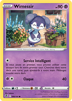 Carte Pokémon Communes Wimessir 086/195 de la série Tempête Argentée