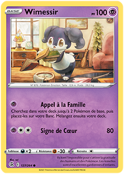 Carte Pokémon Wimessir 127/264 de la série Poing de Fusion en vente au meilleur prix