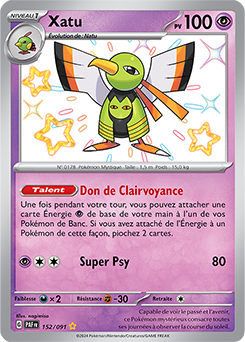 Carte Pokémon Xatu 152/91 de la série Destinées de Paldea en vente au meilleur prix