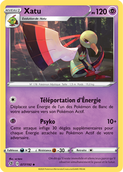 Carte Pokémon Xatu 77/192 de la série Clash des Rebelles en vente au meilleur prix