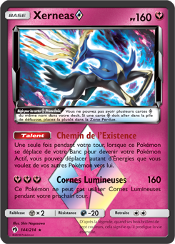Carte Pokémon Prisme Étoile Xerneas 144/214 de la série Tonnerre Perdu