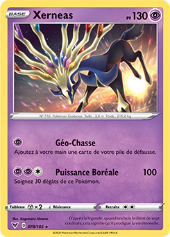 Carte Pokémon Xerneas 078/185 de la série Voltage Éclatant en vente au meilleur prix