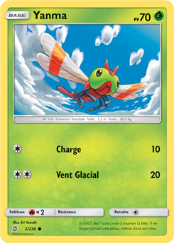 Carte Pokémon Commune Yanma 2/236 de la série Harmonie des Esprits
