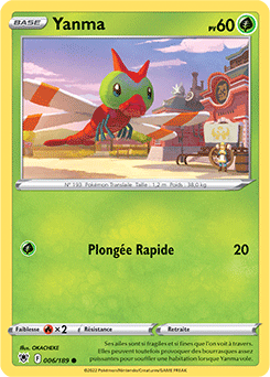 Carte Pokémon Yanma 006/189 de la série Astres Radieux en vente au meilleur prix