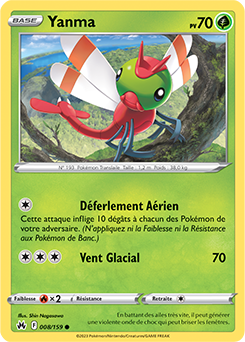 Carte Pokémon Yanma 008/159 de la série Zénith Suprême en vente au meilleur prix