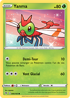 Carte Pokémon Commune Yanma 006/185 de la série Voltage Éclatant