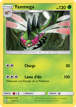Carte Pokémon Peu commune Yanmega 3/236 de la série Harmonie des Esprits