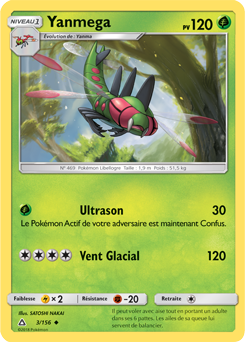 Carte Pokémon Peu commune Yanmega 3/156 de la série Ultra Prisme