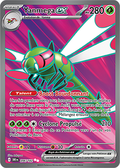 Carte Pokémon Ultra rare Yanmega ex 206/182 de la série Rivalités Destinées