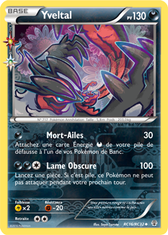 Carte Pokémon Peu commune Yveltal RC16/RC32 de la série Générations