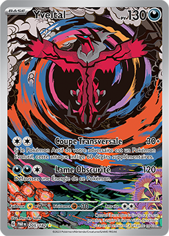 Carte Pokémon Illustration rare Yveltal 205/182 de la série Faille Paradoxe