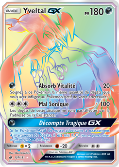Carte Pokémon Yveltal GX 137/131 de la série Lumière Interdite en vente au meilleur prix