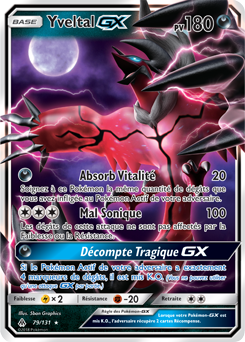 Carte Pokémon Pokémon GX Yveltal GX 79/131 de la série Lumière Interdite