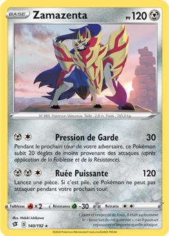 Carte Pokémon Zamazenta 140/192 de la série Clash des Rebelles en vente au meilleur prix