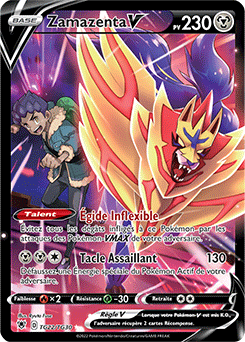 Carte Pokémon Full Art V Zamazenta-V TG22/TG30 de la série Astres Radieux