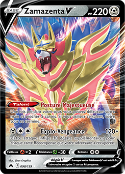 Carte Pokémon Zamazenta V 098/159 de la série Zénith Suprême en vente au meilleur prix