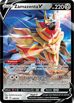 Carte Pokémon Zamazenta V 105/172 de la série Stars Étincelantes en vente au meilleur prix