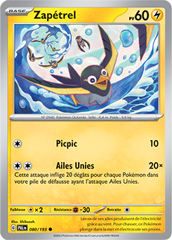 Carte Pokémon Zapétrel 080/193 de la série Évolutions à Paldea en vente au meilleur prix