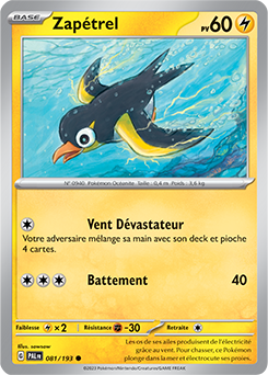 Carte Pokémon Zapétrel 081/193 de la série Évolutions à Paldea en vente au meilleur prix