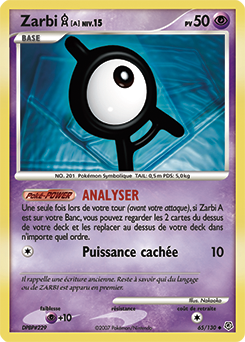 Carte Pokémon Zarbi A 65/130 de la série Diamant & Perle en vente au meilleur prix