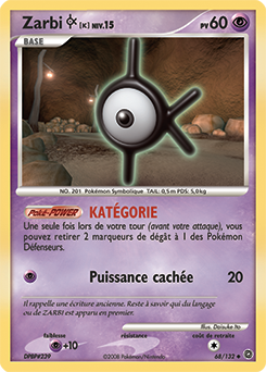 Carte Pokémon Zarbi K 68/132 de la série Merveilles Secrètes en vente au meilleur prix