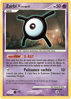 Carte Pokémon Zarbi X 71/132 de la série Merveilles Secrètes en vente au meilleur prix