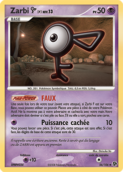 Carte Pokémon Zarbi F 56/106 de la série Duels au Sommet en vente au meilleur prix