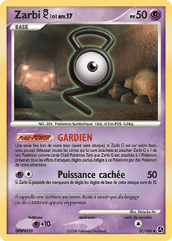 Carte Pokémon Zarbi G 57/106 de la série Duels au Sommet en vente au meilleur prix