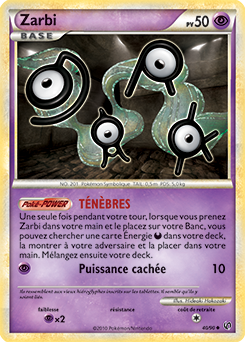 Carte Pokémon Zarbi 40/90 de la série Indomptable en vente au meilleur prix