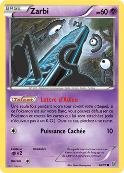 Carte Pokémon Zarbi 30/98 de la série Origines Antiques en vente au meilleur prix