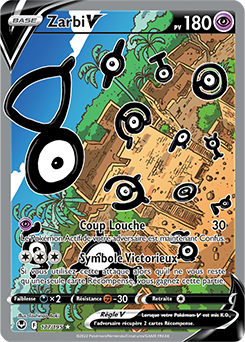 Carte Pokémon Zarbi V 177/195 de la série Tempête Argentée en vente au meilleur prix