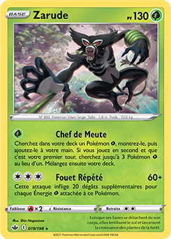 Carte Pokémon Zarude 19/198 de la série Règne de Glace en vente au meilleur prix