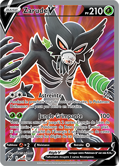 Carte Pokémon Full Art V Zarude V 167/185 de la série Voltage Éclatant