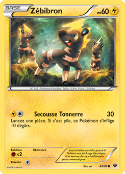 Carte Pokémon Zébibron 47/99 de la série Destinées Futures en vente au meilleur prix