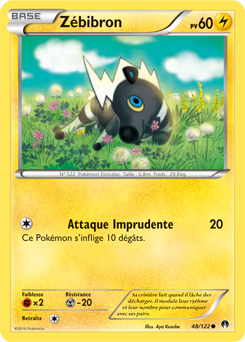 Carte Pokémon Zébibron 48/122 de la série Rupture Turbo en vente au meilleur prix