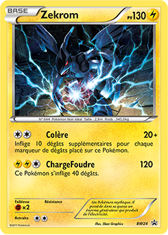 Carte Pokémon Zekrom BW24 de la série Promos Noir & Blanc en vente au meilleur prix