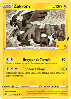 Carte Pokémon Zekrom 10/25 de la série Célébrations en vente au meilleur prix